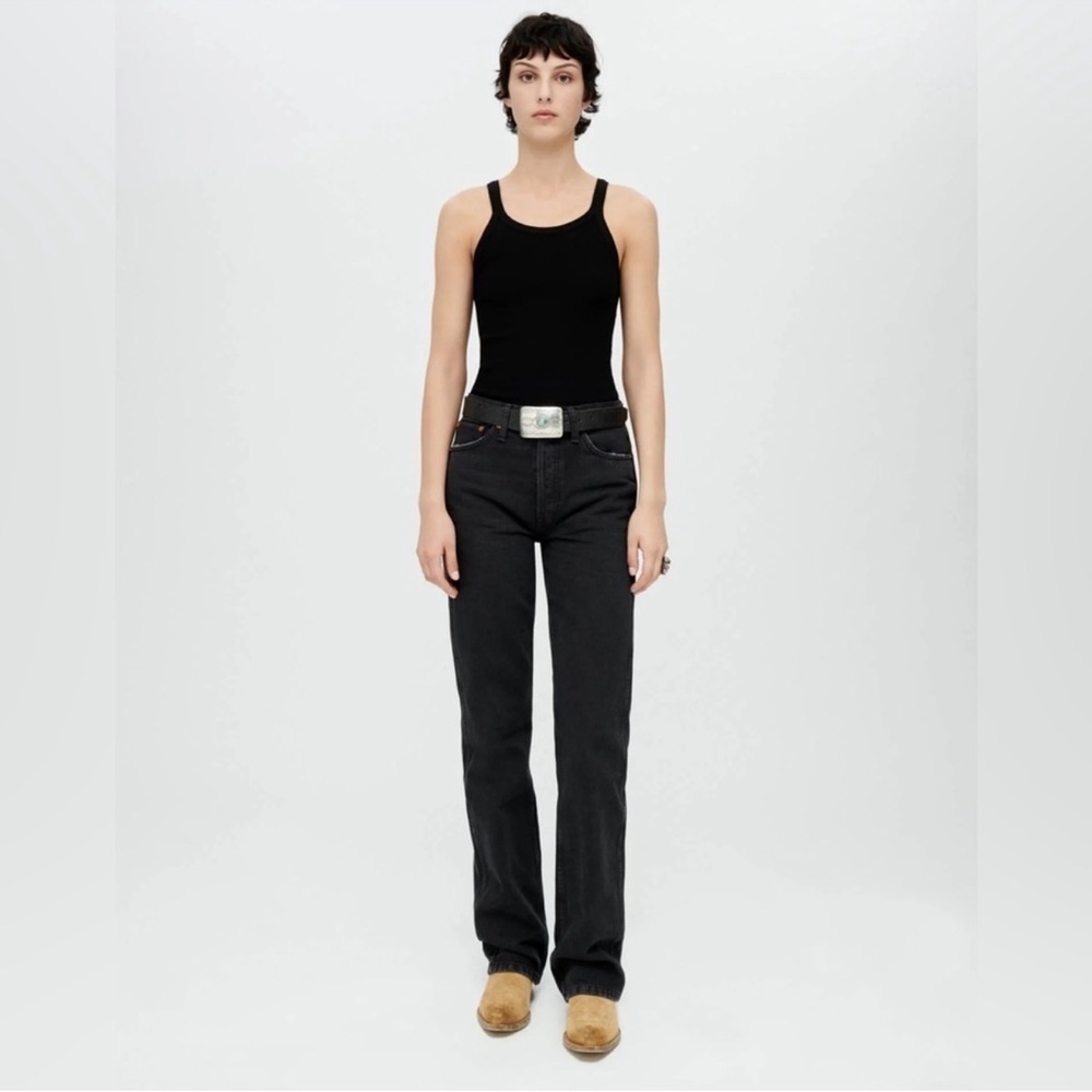 RE/DONE Black 90's High Rise Loose Jeans size 26